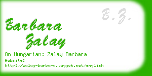 barbara zalay business card